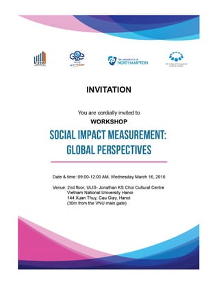 Invitation social impact measurement workshop