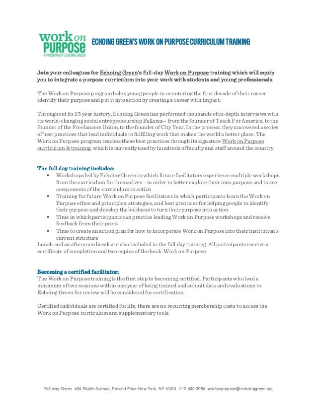 invitation to work on purpose training work invitation
