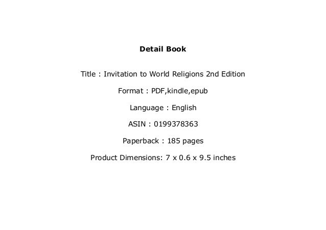 invitation to world religions 2nd edition pdf download