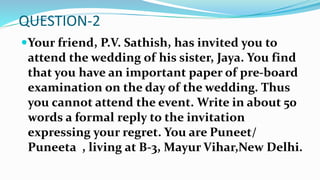 Invitation writing