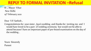 Invitation writing