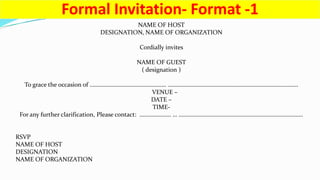 Invitation writing
