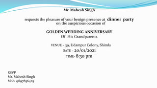 Invitation writing