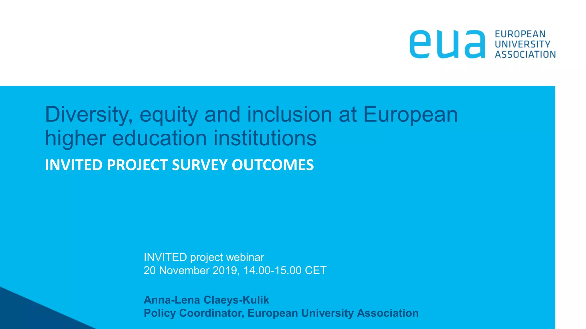 Diversity, equity and inclusion at European higher education ...