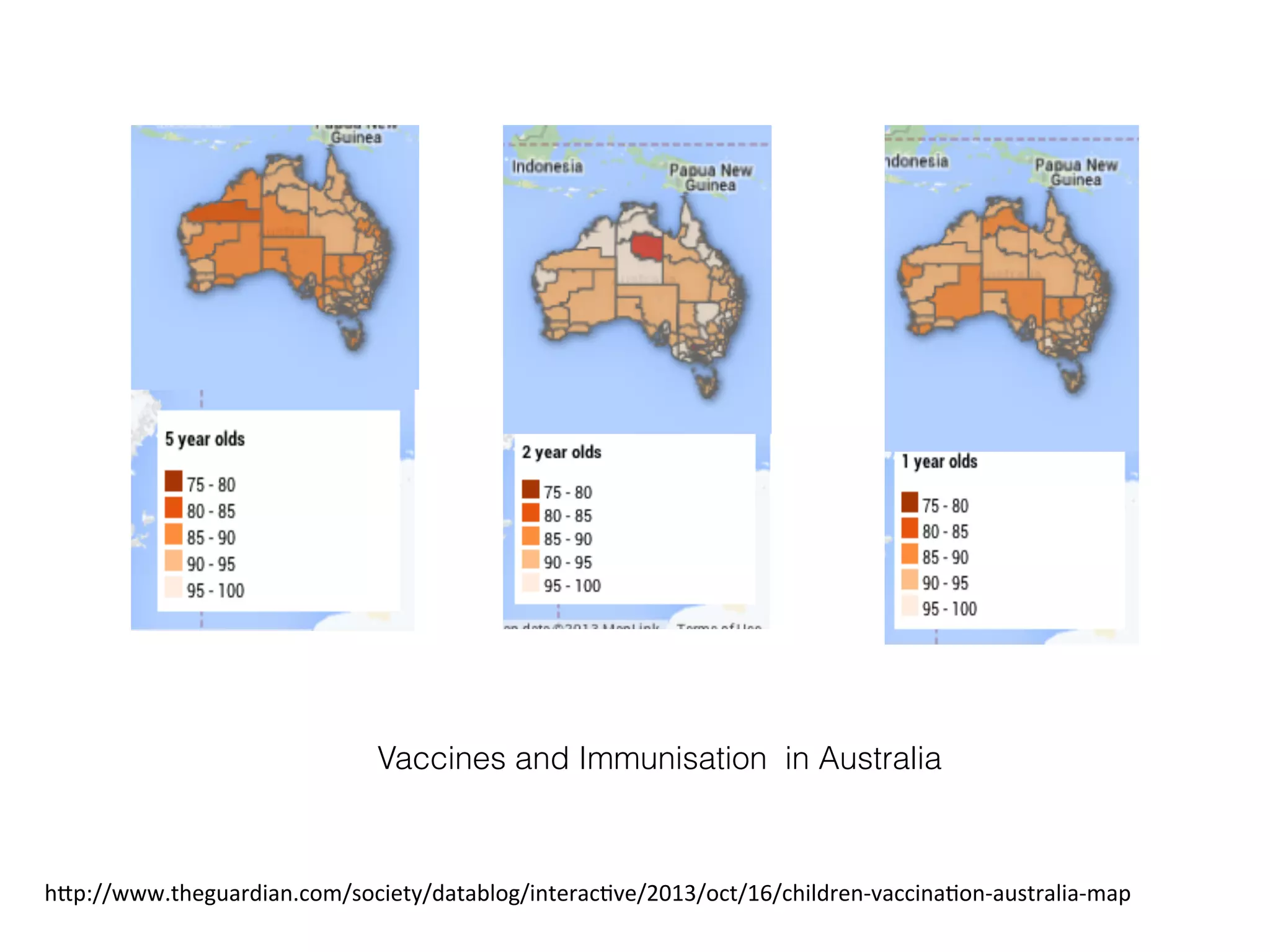 Vaccines and Immunisation in Australia

h1p://www.theguardian.com/society/datablog/interacKve/2013/oct/16/children-­‐vaccinaKon-­‐australia-­‐map	
  

 