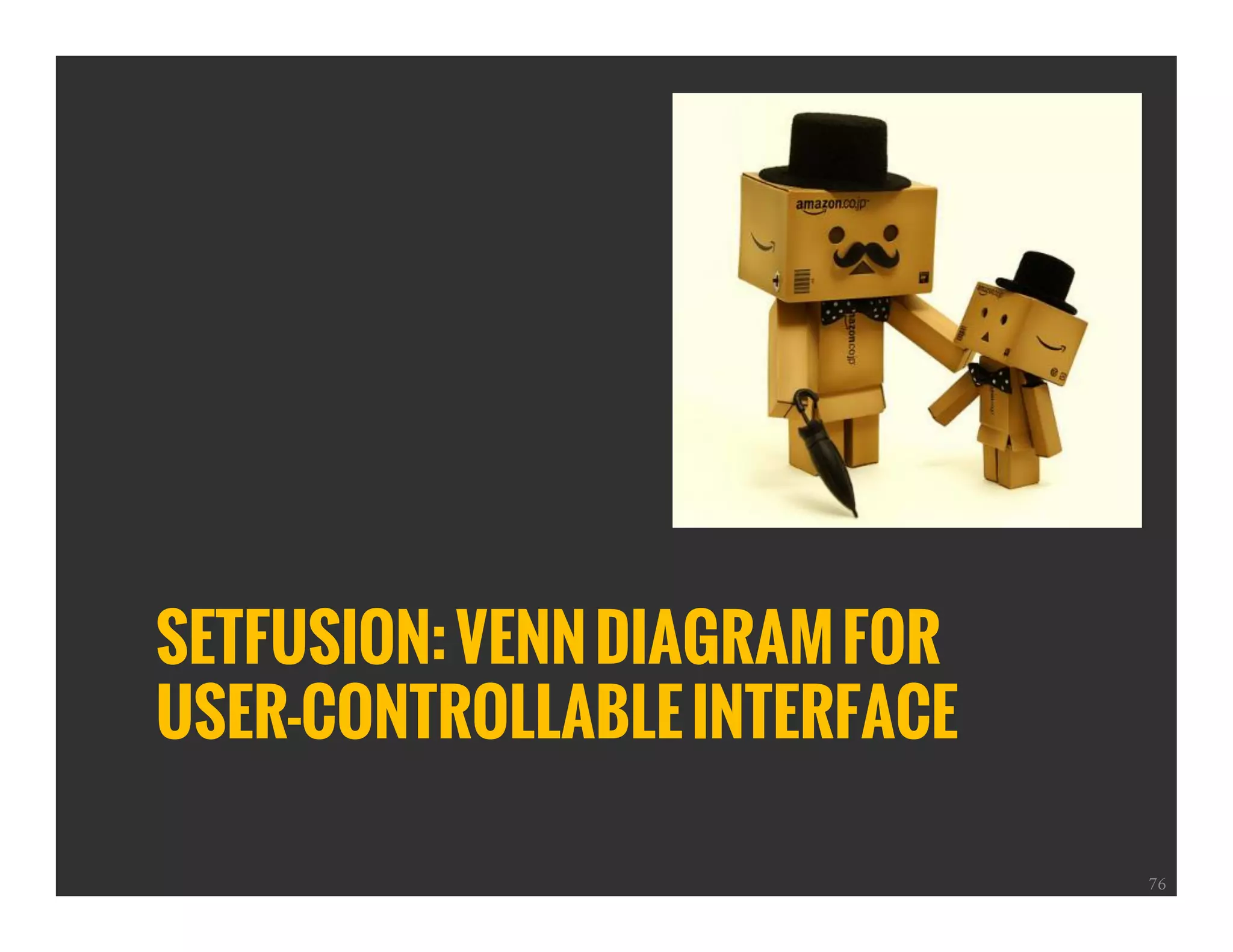 SETFUSION: VENN DIAGRAM FOR 
USER-CONTROLLABLE INTERFACE 
76 
 