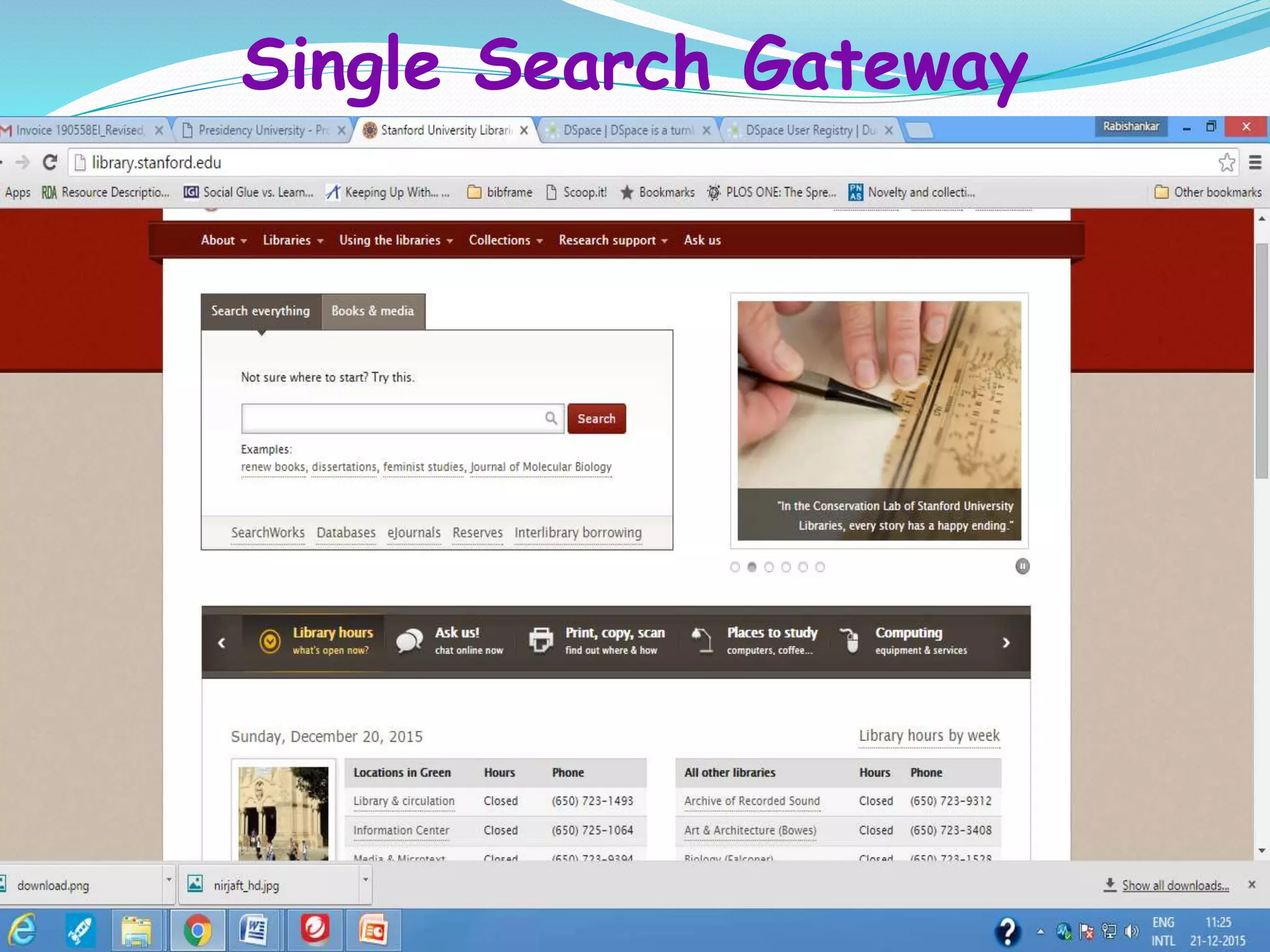Single Search Gateway
 