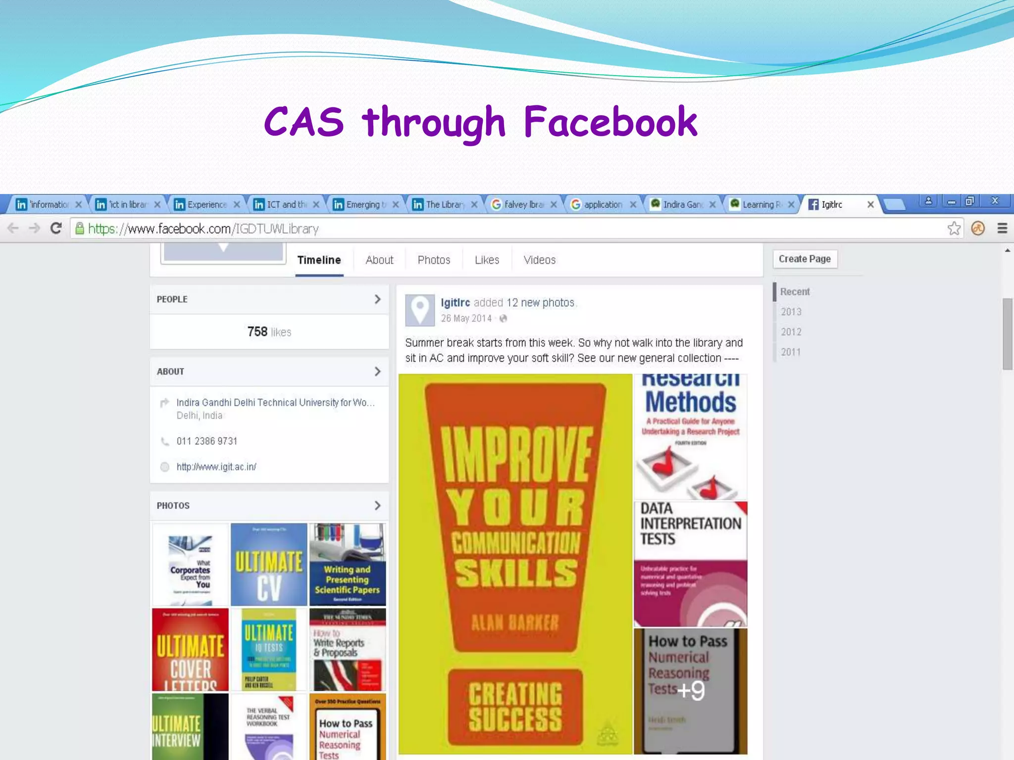CAS through Facebook
 