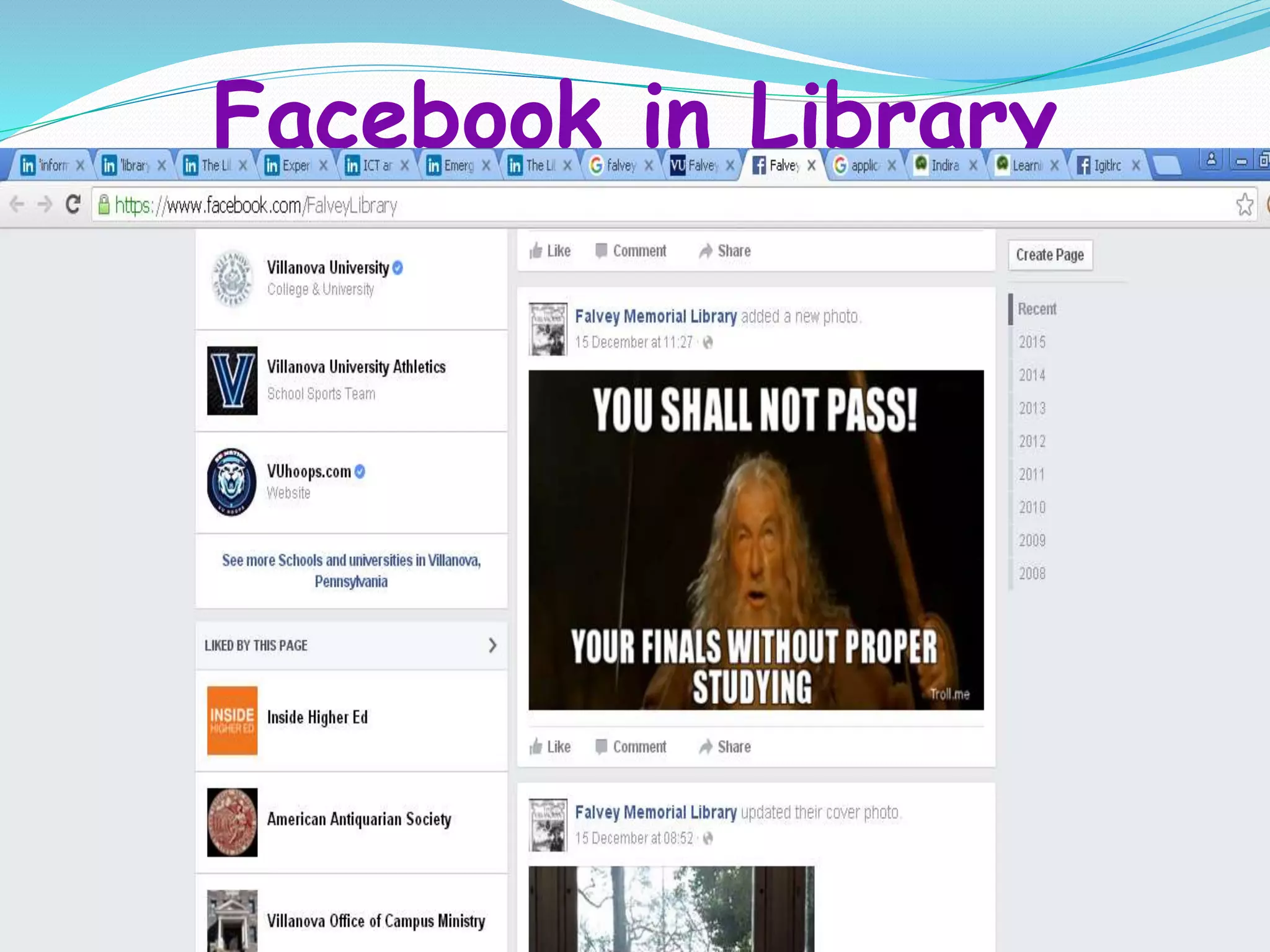 Facebook in Library
 