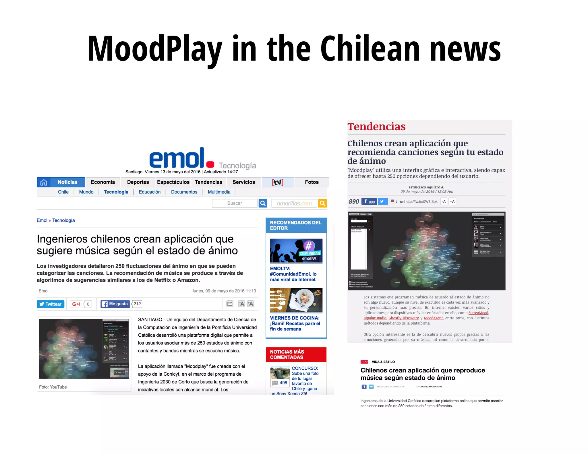 MoodPlay in the Chilean news
 