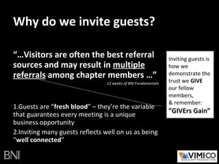 Inviting Visitors at BNI | PDF