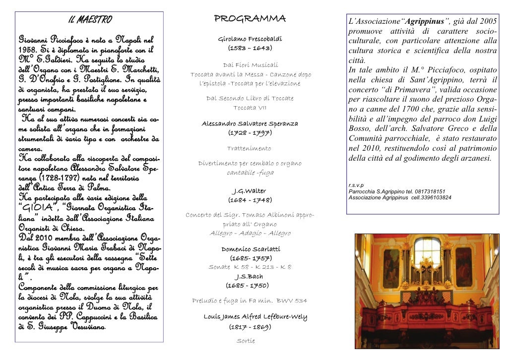 Invito Concerto Associazione Agrippinus