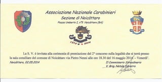 Invito concorso associazione nazionale carabinieri