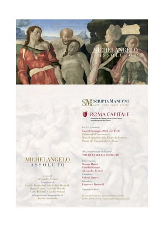 Invito michelangelo roma 3 maggio 2012
