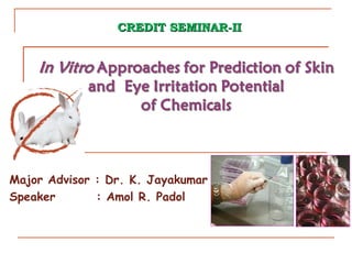 CREDIT SEMINAR-IICREDIT SEMINAR-II
Major Advisor : Dr. K. Jayakumar
Speaker : Amol R. Padol
 