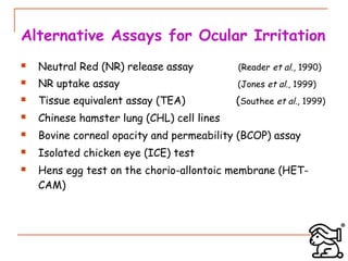 Bcop Test In vitro alternatives for skin and eye irritation studies | PPT