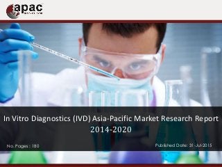 No. Pages : 180 Published Date: 31-Jul-2015
In Vitro Diagnostics (IVD) Asia-Pacific Market Research Report
2014-2020
 