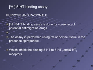 Ht Screening Tools In vitro screening methods ach, ne and 5-HT | PPT