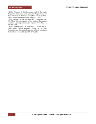 In Vitro Shoot Regeneration and Rooting of Piper Longum L.: A valuable ...