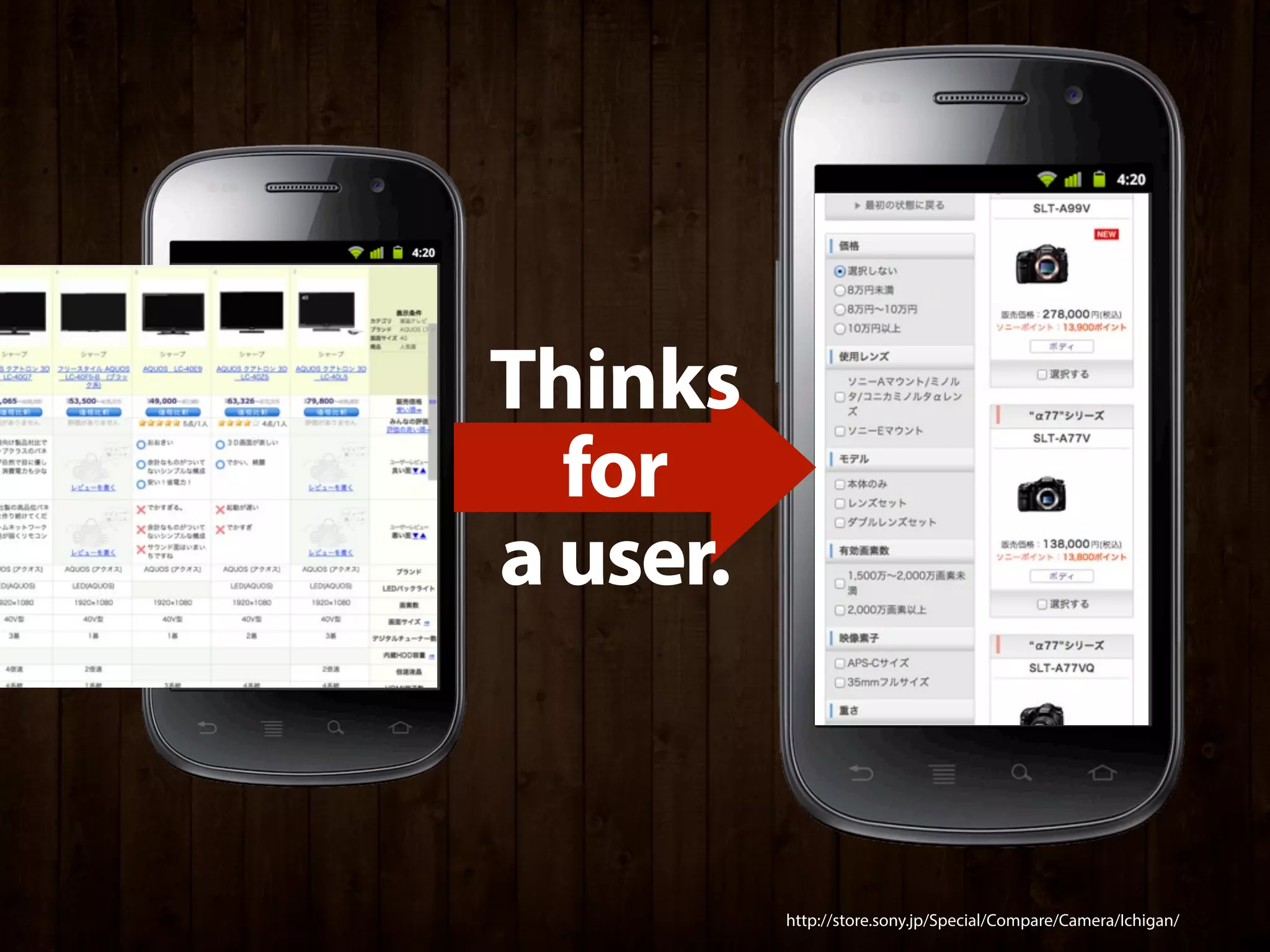 Thinks
  for
a user.


          http://store.sony.jp/Special/Compare/Camera/Ichigan/
 