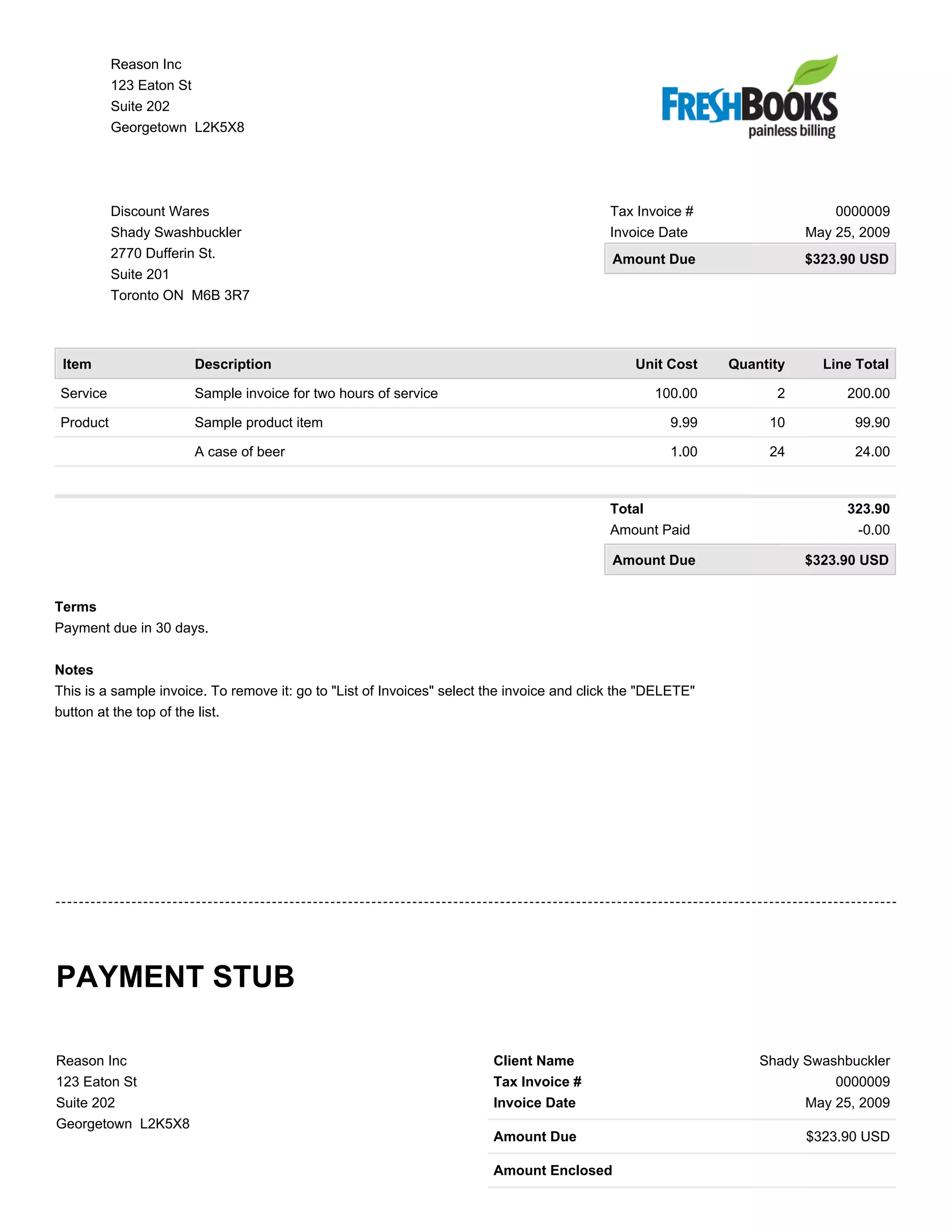 Invoice Billing Reason Code
