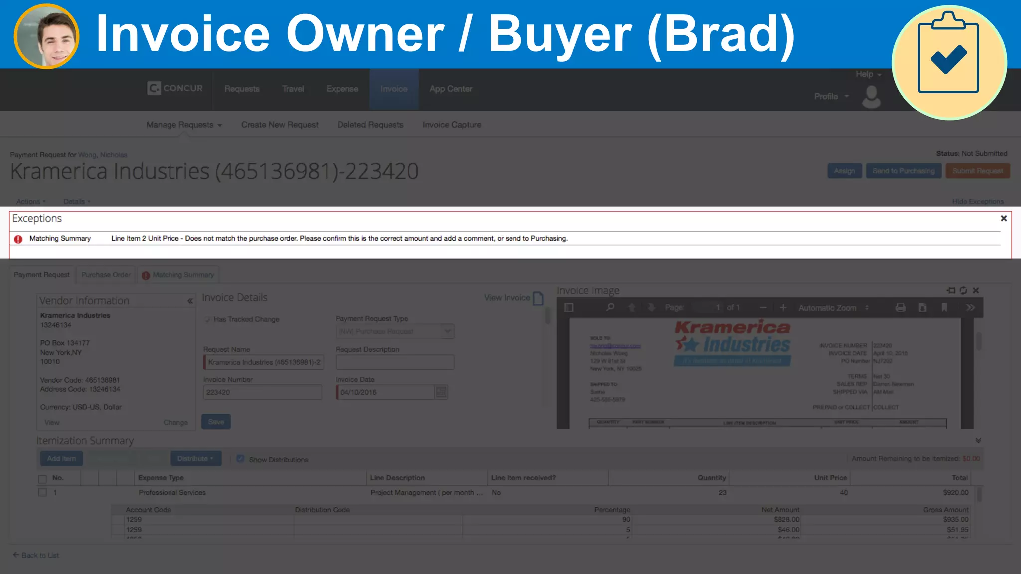 20
Invoice Owner / Buyer (Brad)
 