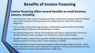 Invoice Financing: A Smart Choice for Small Business Owners | PPTX