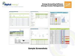 Energy Accounting Software
(Energy Invoice Management)
Sample Screenshots
 