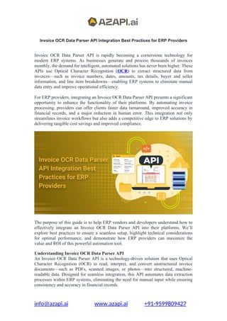 Invoice OCR Data Parser API Integration Best Practices for ERP ...