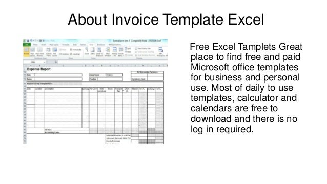 invoice template excel tamplets