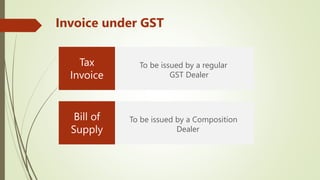 Invoice under gst | PPTX