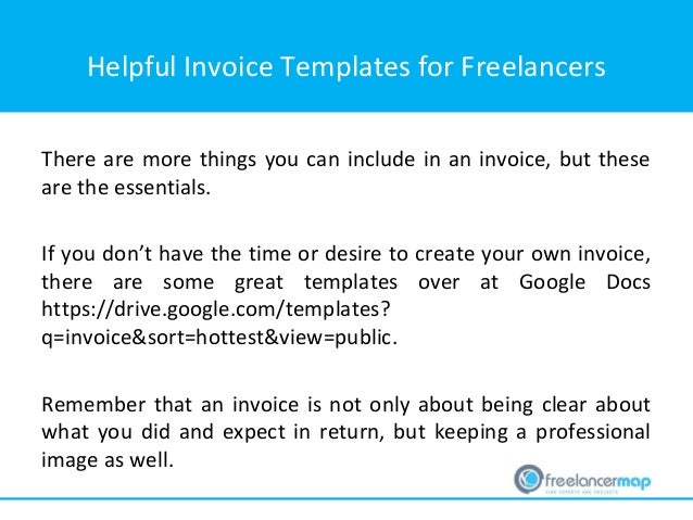 how to invoice as a freelancer