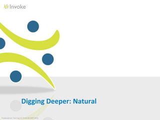 Digging Deeper: Natural
 