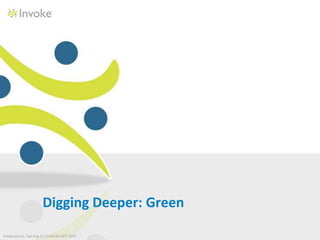 Digging Deeper: Green
 