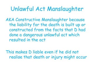 Involuntary manslaughter