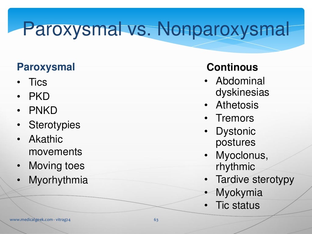 Involuntary movements