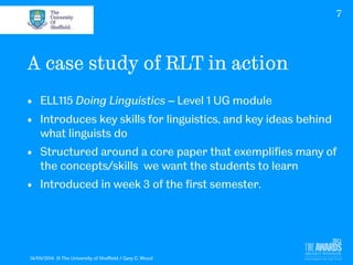 Involve me and I'll understand: engaging students in research-led ...