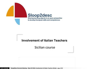 Involvement of Italian Teachers   Sicilian course 