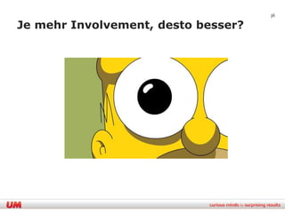 36

Je mehr Involvement, desto besser?
 