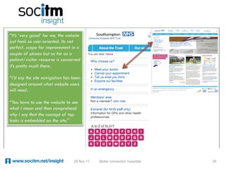 29 Nov 11   Better connected hospitals   29
 