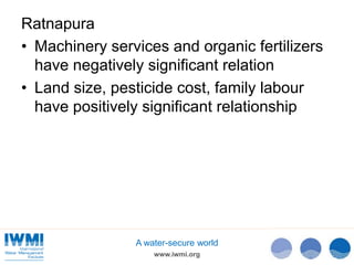 Technical Efficiency of Paddy Cultivation in Anicut Schemes in the Walawe Basin