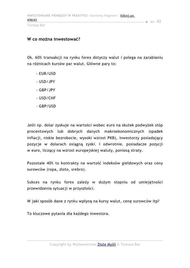 Inwestowanie forex
