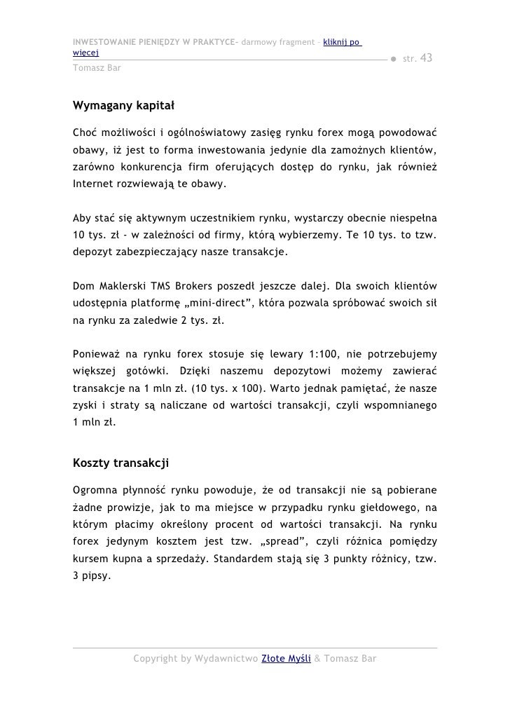 Inwestowanie forex