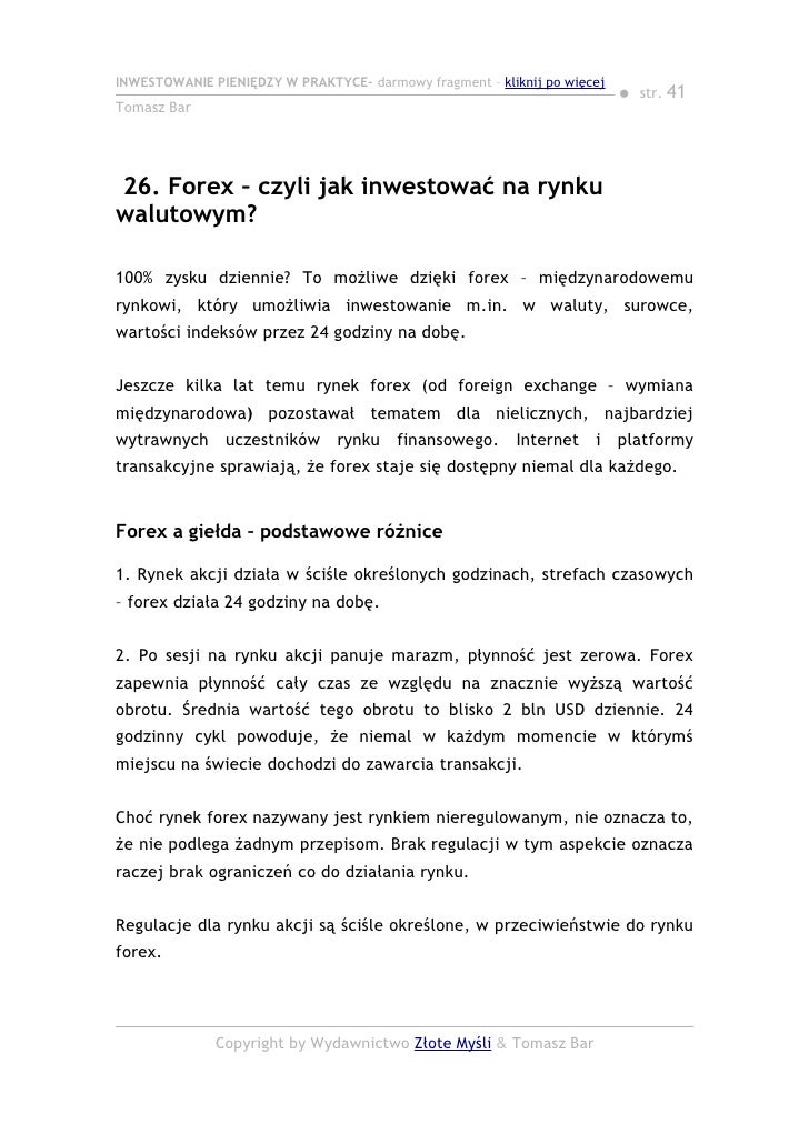 Inwestowanie forex