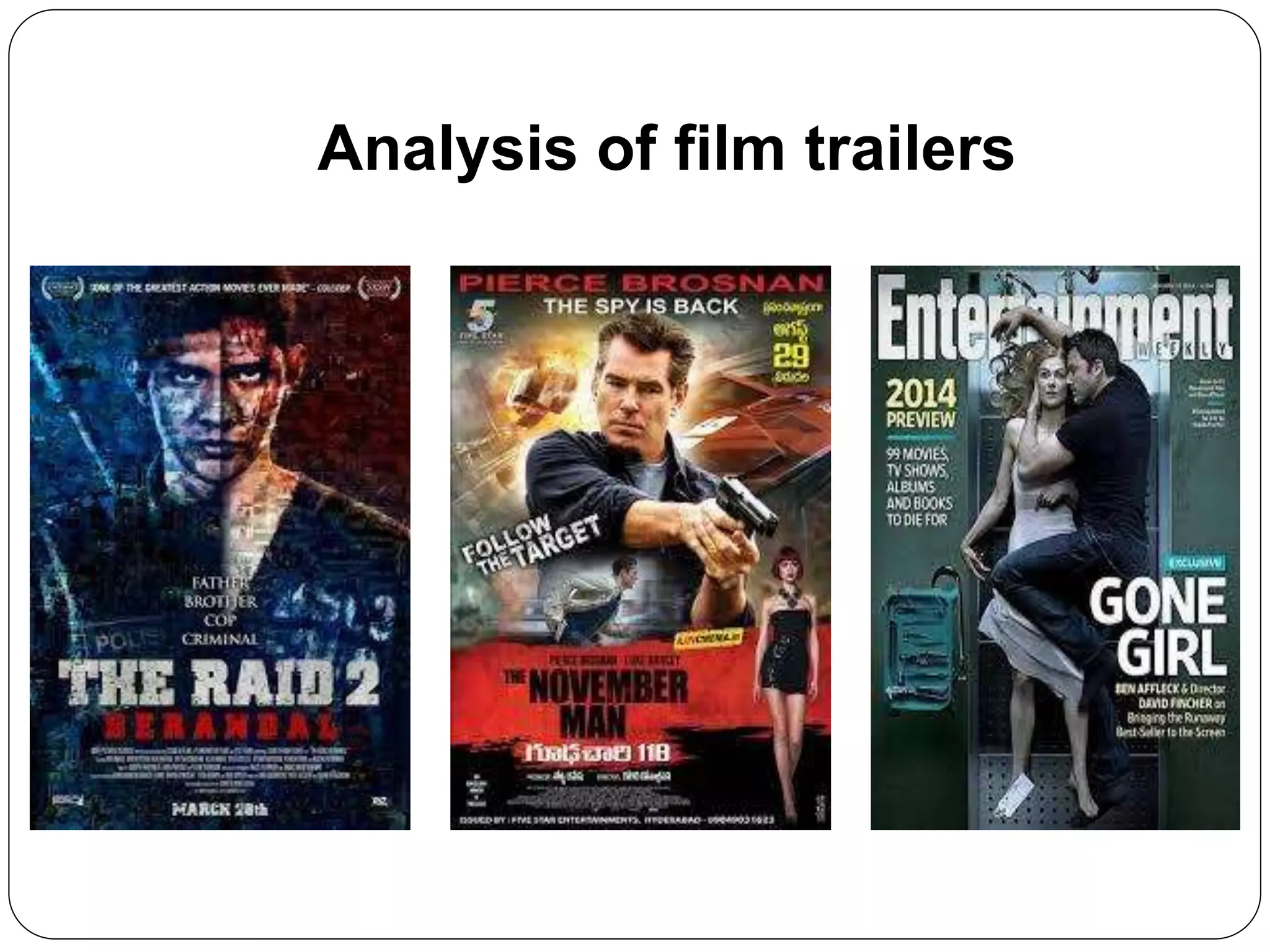 Analysis of film trailers
 