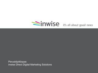 Peruskäyttöopas
inwise Direct Digital Marketing Solutions
 