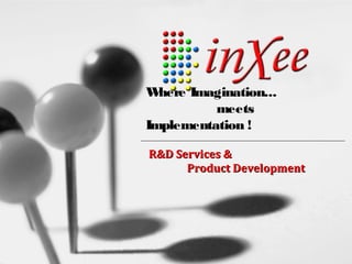 Where Imagination...
meets
Implementation !
R&D Services &R&D Services &
Product DevelopmentProduct Development
 