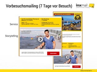 Vorbesuchsmailing (7 Tage vor Besuch)
www.inxmail.de^s
Service
Storytelling
 