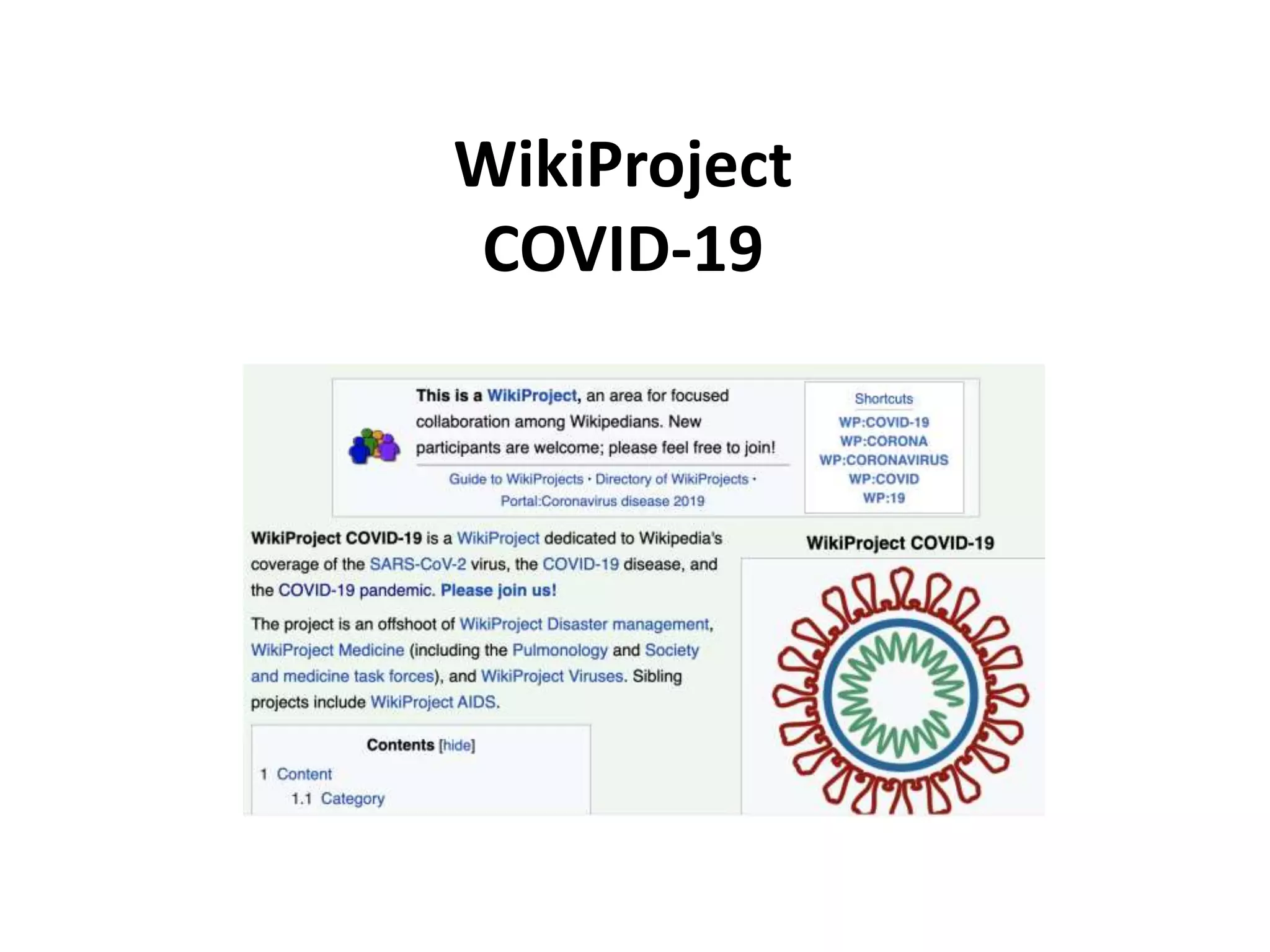 WikiProject
COVID-19
 