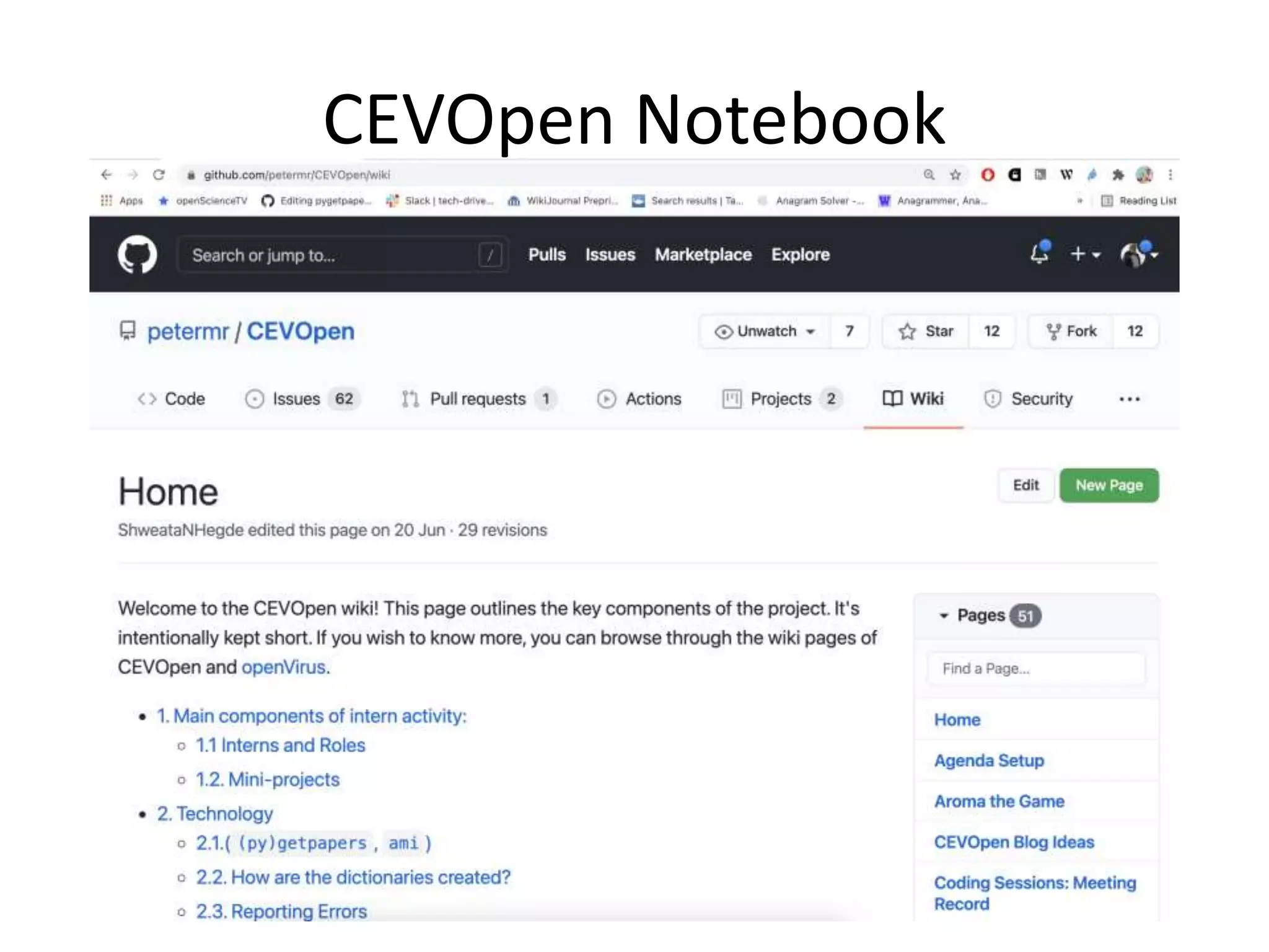 CEVOpen Notebook
 